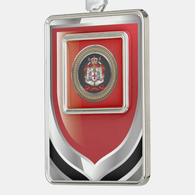 [600] Tempelwappen der Ritter Rahmen-Ornament Silber (Links)