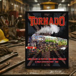 60163 Tornado Vintage-Dampflokomotive  Dankeskarte