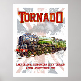 60163 Tornado Vintage-Dampflokomotive Poster