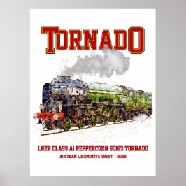 60163 Tornado Vintage Dampfzuglokomotive Poster