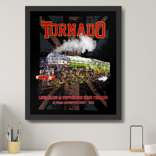 60163 Tornado Vintage Dampfzuglokomotive Poster