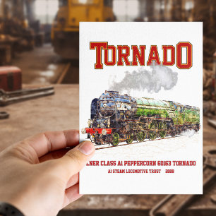 60163 Tornado Vintage Dampfzuglokomotive Postkarte