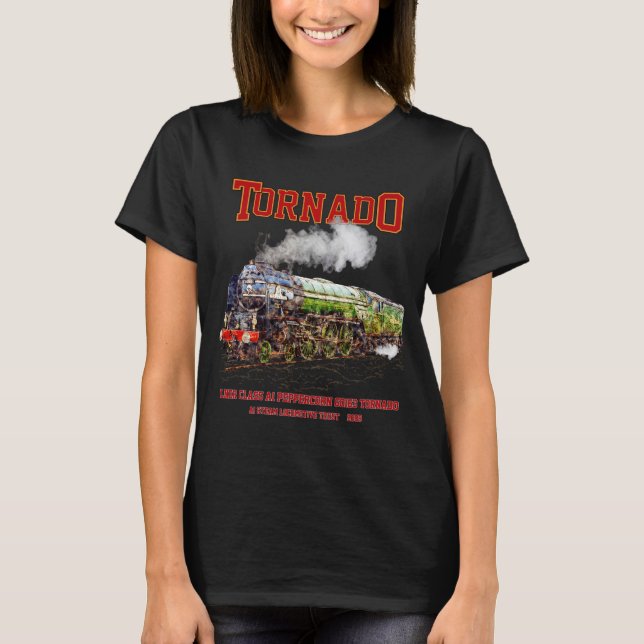 60163 Tornado Vintage Dampfzuglokomotive T-Shirt (Vorderseite)