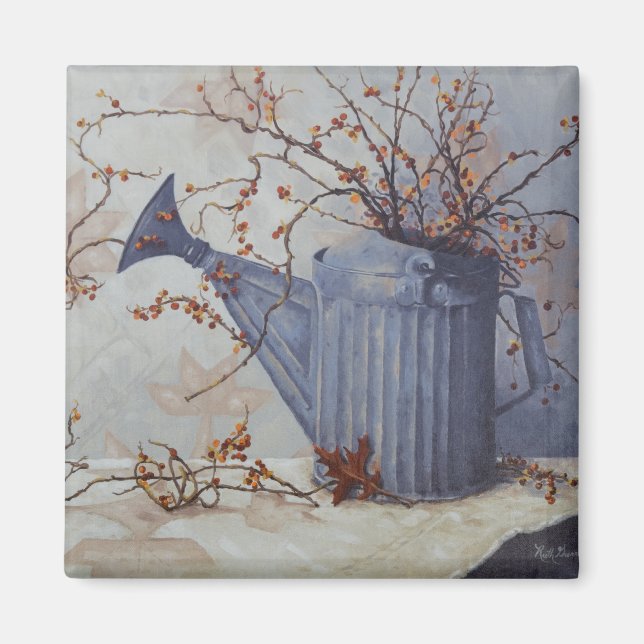 6033 Bittersweet in Watering Can auf Quilt Magnet (Vorne)
