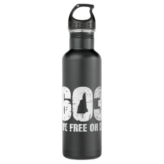 603 New Hampshire - Live Free oder Die Edelstahlflasche