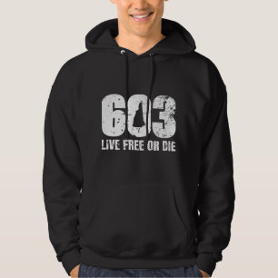 603 New Hampshire - Live Free oder Die Hoodie