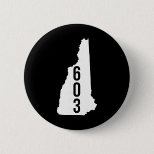 603 Nh New Hampshire Vorwahl Staat Karte Tee Button