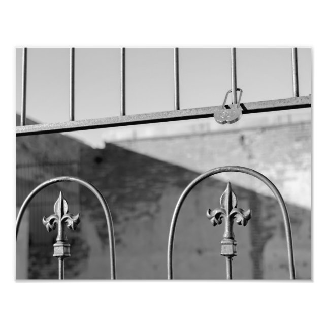 6067-Schleuse auf Zaun Fotodruck (Vorne)