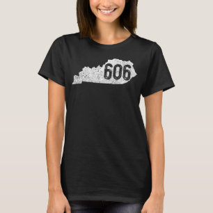 606 Kentucky Map Morehead Pikeville Middlesborough T-Shirt
