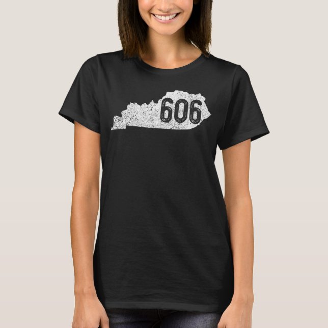 606 Kentucky Map Morehead Pikeville Middlesborough T-Shirt (Vorderseite)