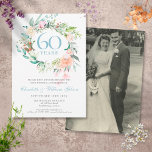 60. | 75. Jubiläum Ihre Hochzeitsfeier Foto Rose Einladung<br><div class="desc">Die Einladung zum 60. oder 75. Hochzeitstag mit einer zarten Aquarellgarage mit Blumenbeete. Personalisieren Sie Ihre speziellen Informationen zum Diamanten- oder Platinjubiläum. Auf der Rückseite befindet sich Ihr Foto,  das Ihren Gästen einen angenehmen behalt garantiert. Entwickelt von Thisisnotme©</div>