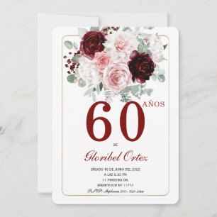 60 Años Cumpleaños Adulto Mujer Einladung