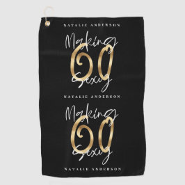 60 aussehen lassen wie ein schönes Goldfest-Geburt Golfhandtuch