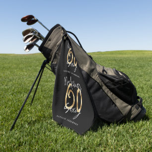 60 aussehen lassen wie ein schönes Goldfest-Geburt Golfhandtuch