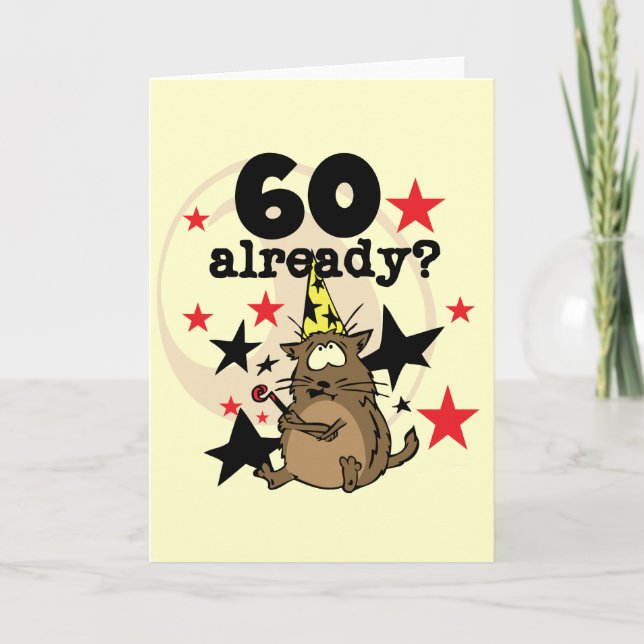 60 Bereits zum Geburtstag Karte (Vorderseite)