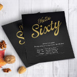 60 Black Gold Budget 60. Geburtstag Einladung Flyer<br><div class="desc">Feiern Sie diesen Meilenstein mit einer besonderen 60. Geburtstagsparty, die mit modernem Stil gestaltet wurde. Dieser preisgünstige Flyer von Zazzle besticht durch ein auffallendes Schwarz-Gold-Design, das sich von der Masse abhebt. Laden Sie Ihre Familie und Freunde ein, um an diesem 60. Geburtstag teilzunehmen und sich daran zu erinnern. BITTE BEACHTEN...</div>