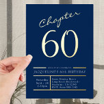 60 Blue 60. Geburtstagsparty Gold Folieneinladung<br><div class="desc">Feiern Sie den Meilenstein, 60 auf eine besondere Art und Weise mit diesen schönen blauen und goldenen Einladungen aus Folie zu drehen. Laden Sie Ihre Familie und Ihre Freunde ein, um Ihre 60. Geburtstagsfeier stilvoll zu feiern, mit einer Einladung, die sicher auffällt. Lass allen, wie besonders dieser Tag sein wird,...</div>