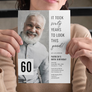 60 Chic Foto 60. Geburtstagsparty Einladung