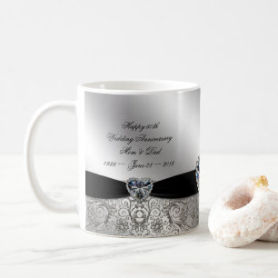 60. Diamant-Hochzeits-Jahrestags-Kaffee-Tasse Tasse