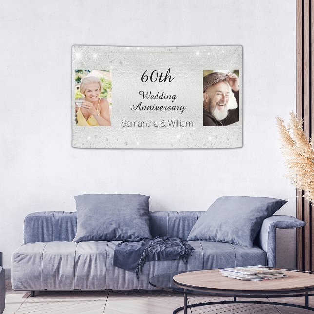 60. Diamant Hochzeitstag Foto Glitzer Banner (Von Creator hochgeladen)
