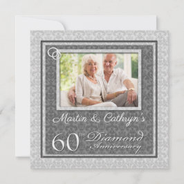 60. Diamant Jubiläum mit Foto Party Einladung