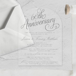 60. Diamantene Hochzeit Acryleinladungen