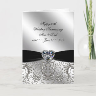 60. Diamantene Hochzeit Grußkarte Karte