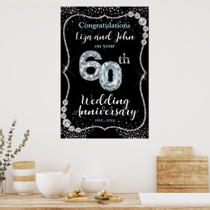 60. Diamantene Hochzeit Poster