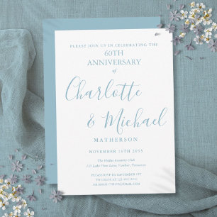 60. Diamantene Hochzeitstag Elegant Script Einladung