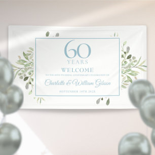 60. Diamantene Hochzeitstag Grünausgestaltung Will Banner