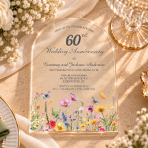 60. Diamantene Wildblumen-Hochzeitsjubiläum