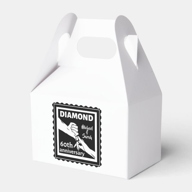 60. Diamantenhochzeit Traditionelles Jubiläum Geschenkschachtel (Vorderseite)