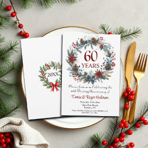 60. Diamond Hochzeitstag Winter Einladung