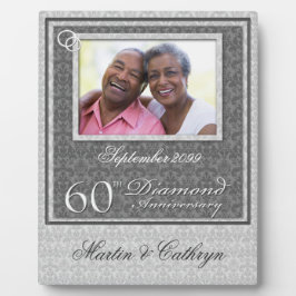 60. Diamond-Jubiläum Silver Foto Fotoplatte