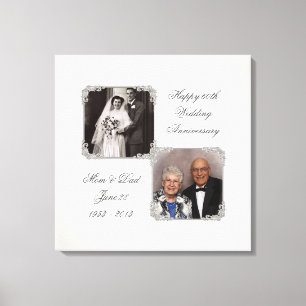 60. Diamond Wedding Anniversary Canvas Print Leinwanddruck