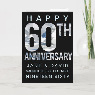 60. Diamond Wedding Anniversary Custom Made Karte