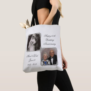 60. Diamond Wedding Anniversary Foto Tote Bag