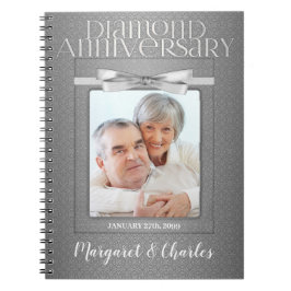 60. Diamond Wedding Annivsersary Guest Notizblock