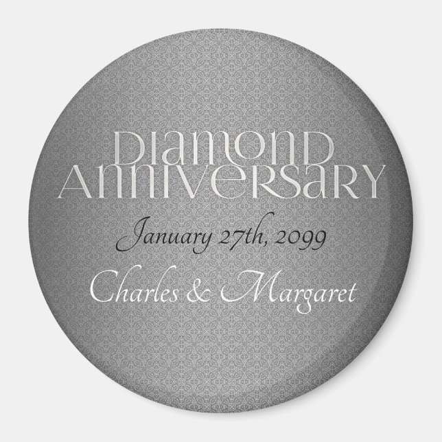 60. Diamond Wedding Annivsersary Magnet (Vorne)