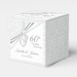 60. Diamond Wedding Jubiläum auf Weiß Geschenkschachtel