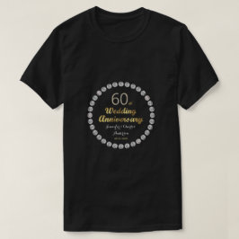 60. Diamond Wedding Jubiläum Gold Typografie T-Shirt