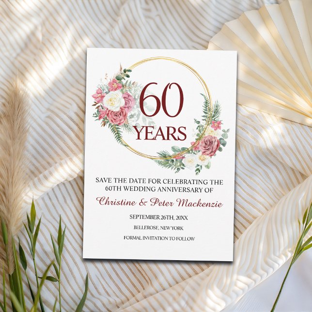 60. Diamond Wedding Jubiläum Save The Date (Von Creator hochgeladen)