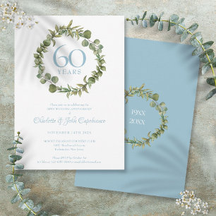 60. Diamond Wedding Jubiläum Waldgarland Einladung