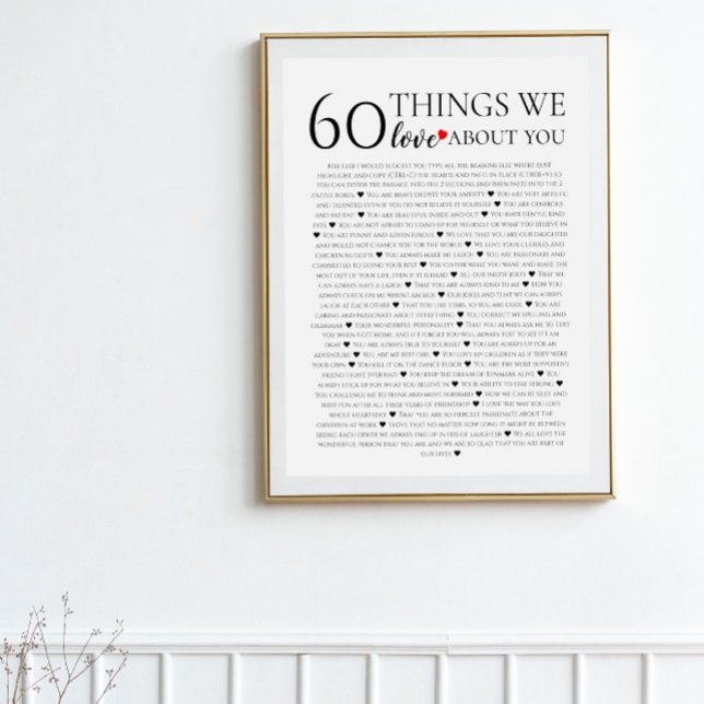 60 Dinge, die wir über Sie Liebe haben, 70. 80. Poster (Von Creator hochgeladen)
