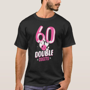 60 doppelte Ziffern 60. Geburtstagskinder-Bowling T-Shirt