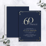 60 & Fabulous Blue & Gold Calligraphy Geburtstag Folieneinladung<br><div class="desc">Es ist dein besonderer Geburtstag, und es ist an der Zeit zu feiern! Will du, den besten Bash in der Stadt zu werfen? Mit dieser 60 & Fabulous Blue & Gold Calligraphy Birthday Foil Einladung starten Sie ganz stilvoll. Es wird sicher sein, den Ton für eine glamouröse Feier Set. Diese...</div>