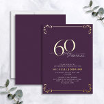 60 & Fabulous Lila & Gold Calligraphy Birthday F Folieneinladung<br><div class="desc">Es ist dein besonderer Geburtstag, und es ist an der Zeit zu feiern! Will du, den besten Bash in der Stadt zu werfen? Mit dieser 60 & Fabulous Lila & Gold Calligraphy Birthday Foil Invitation starten Sie ganz stilvoll. Es wird sicher sein, den Ton für eine glamouröse Feier Set. Diese...</div>