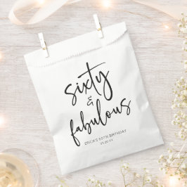 60 & Fabulous Minimalistisch 60. Geburtstagsparty Geschenktütchen