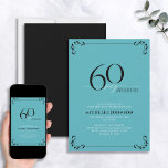 60 & Fabulous Türkis Black & White Geburtstag Einladung<br><div class="desc">Es ist dein besonderer 60. Geburtstag, und es ist Zeit zu feiern! Will du, den besten Bash in der Stadt zu werfen? Mit dieser 60 & fabulous türkisfarbenen Schwarz & Weiß Kalligraphie zum Geburtstag laden Sie ein, mit dem höchsten Stil zu beginnen. Es wird sicher sein, den Ton für eine...</div>