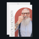 60. Foto 60. Einladung<br><div class="desc">60. Foto 60. moderne schlichte Geburtstagsfeier Einladung. Modernes,  elegantes Typografie-Design.</div>